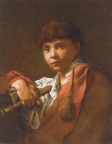 Maggiotto, Domenico Boy with Flute Norge oil painting art